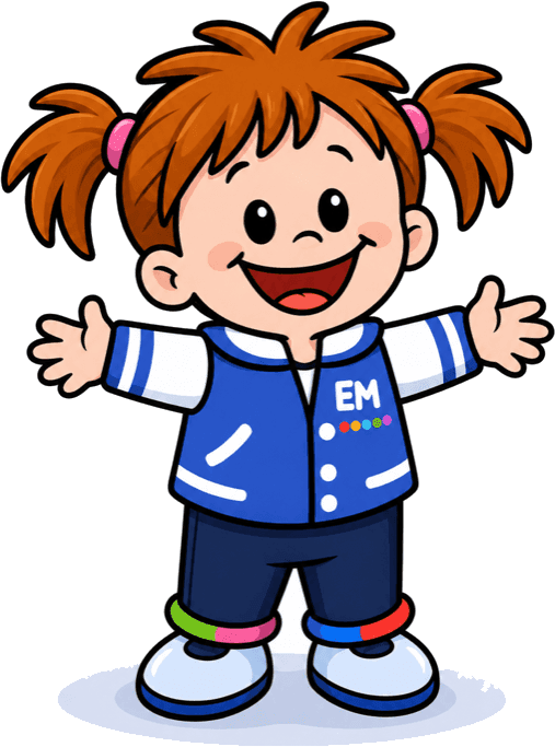 Niña con coletas y chamarra de EducaMates