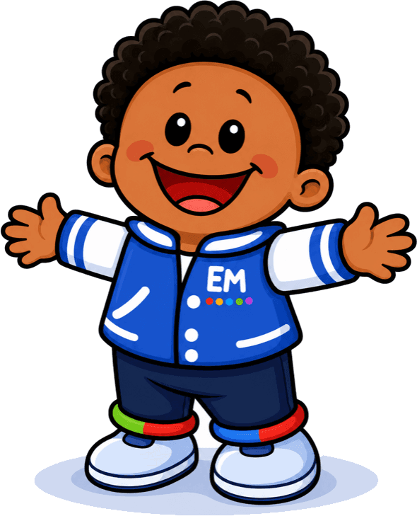 Niño sonriente con chamarra de EducaMates